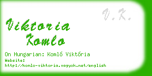 viktoria komlo business card