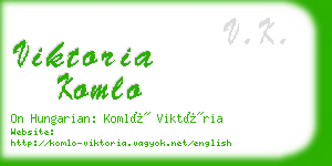 viktoria komlo business card